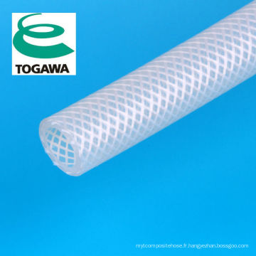 Tuyau en silicone résistant à la chaleur et grand diamètre pour l&#39;alimentation et le remplissage des bouteilles. Fabriqué par Togawa Rubber. Fabriqué au Japon